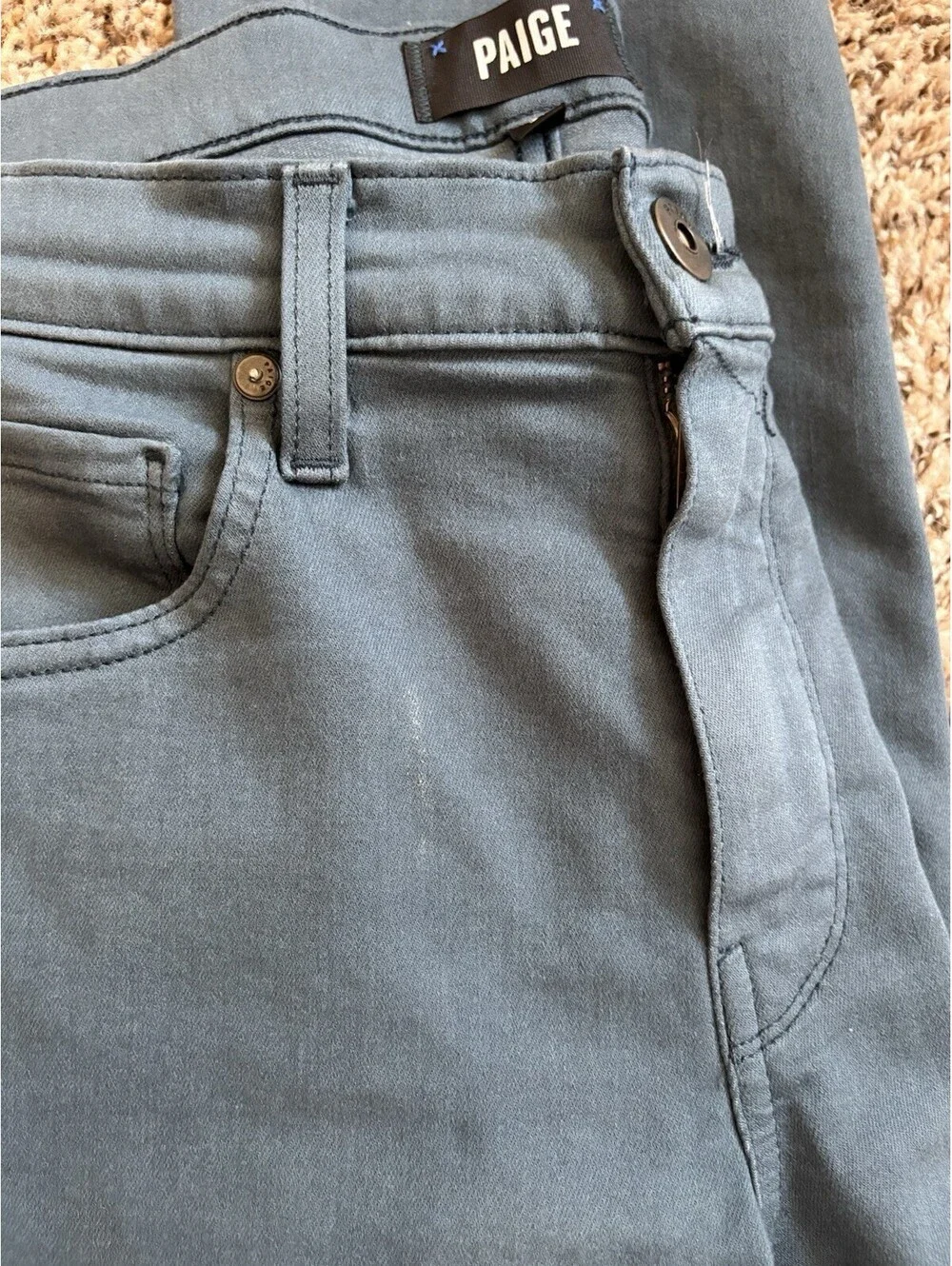 Paige Lennox Men's Jeans Storm Sky Denim Slim Straight Size 31 - Pre/Owned
